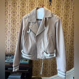 Soia & Kyo Arisa Moto Leather Bomber Jacket Xs NEW